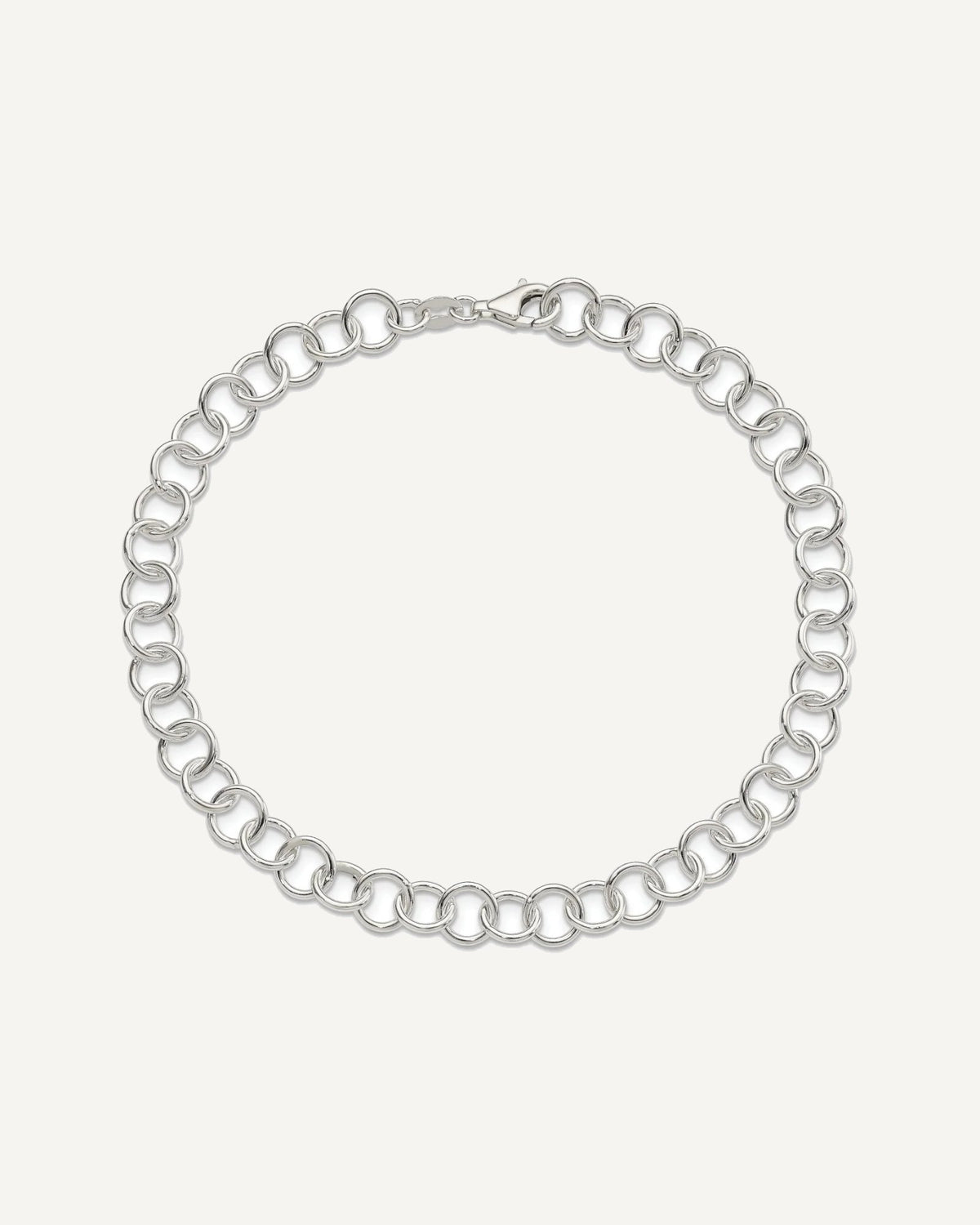 Sterling Silver 10inch Polished Fancy Link Anklet – View 4
