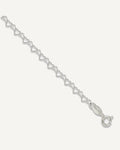 Sterling Silver 3.5mm Fancy Heart Link Anklet – View 1
