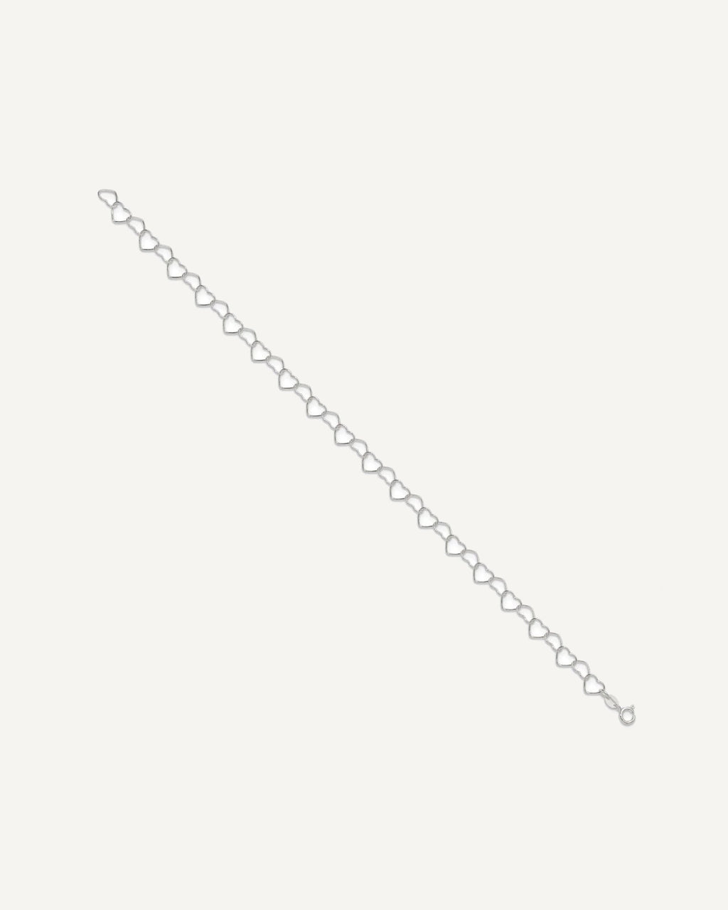 Sterling Silver Fancy Heart Link 9in. Anklet – View 2