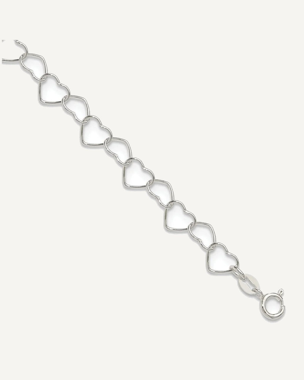 Sterling Silver Fancy Heart Link 9in. Anklet – View 1