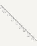 Sterling Silver Circle Disc 9 inch Plus 1 inch Extender - Total 10 inch Anklet – View 1