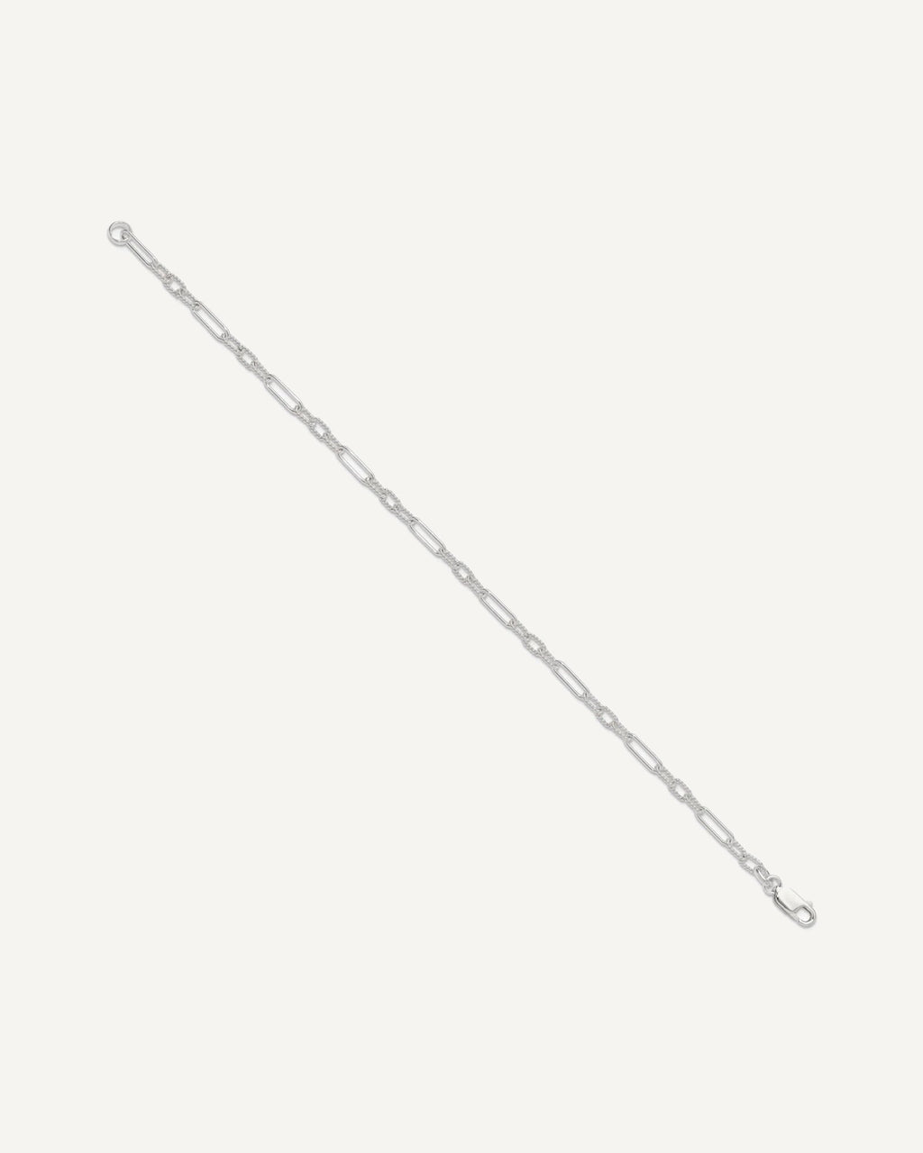 Sterling Silver Fancy Link Anklet – View 2