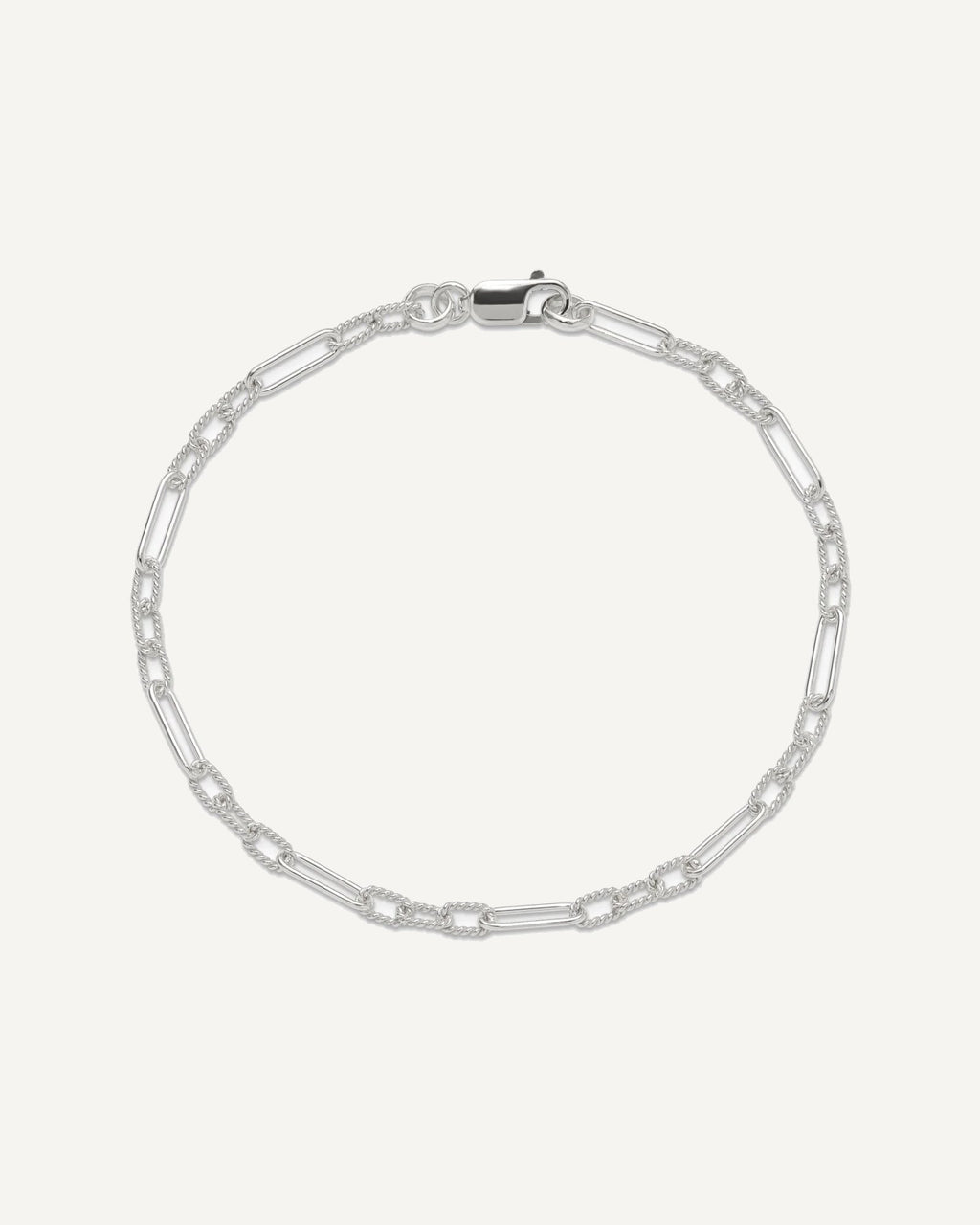 Sterling Silver Fancy Link Anklet – View 5