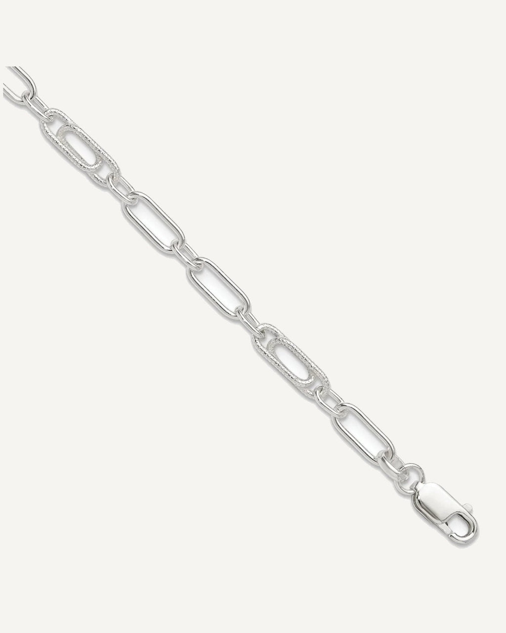 Sterling Silver Fancy Link Anklet – View 1
