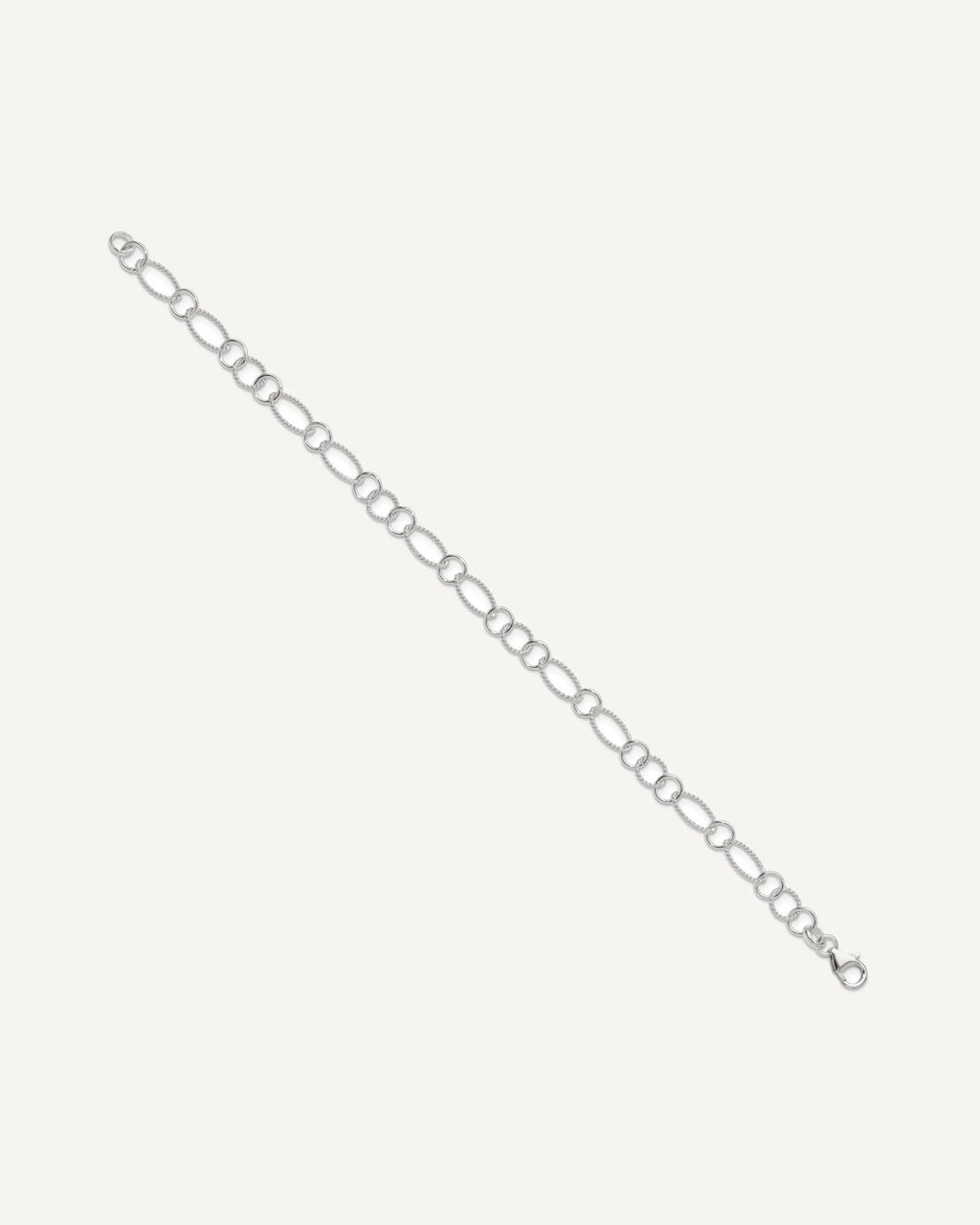 Sterling Silver Fancy Link Anklet – View 2