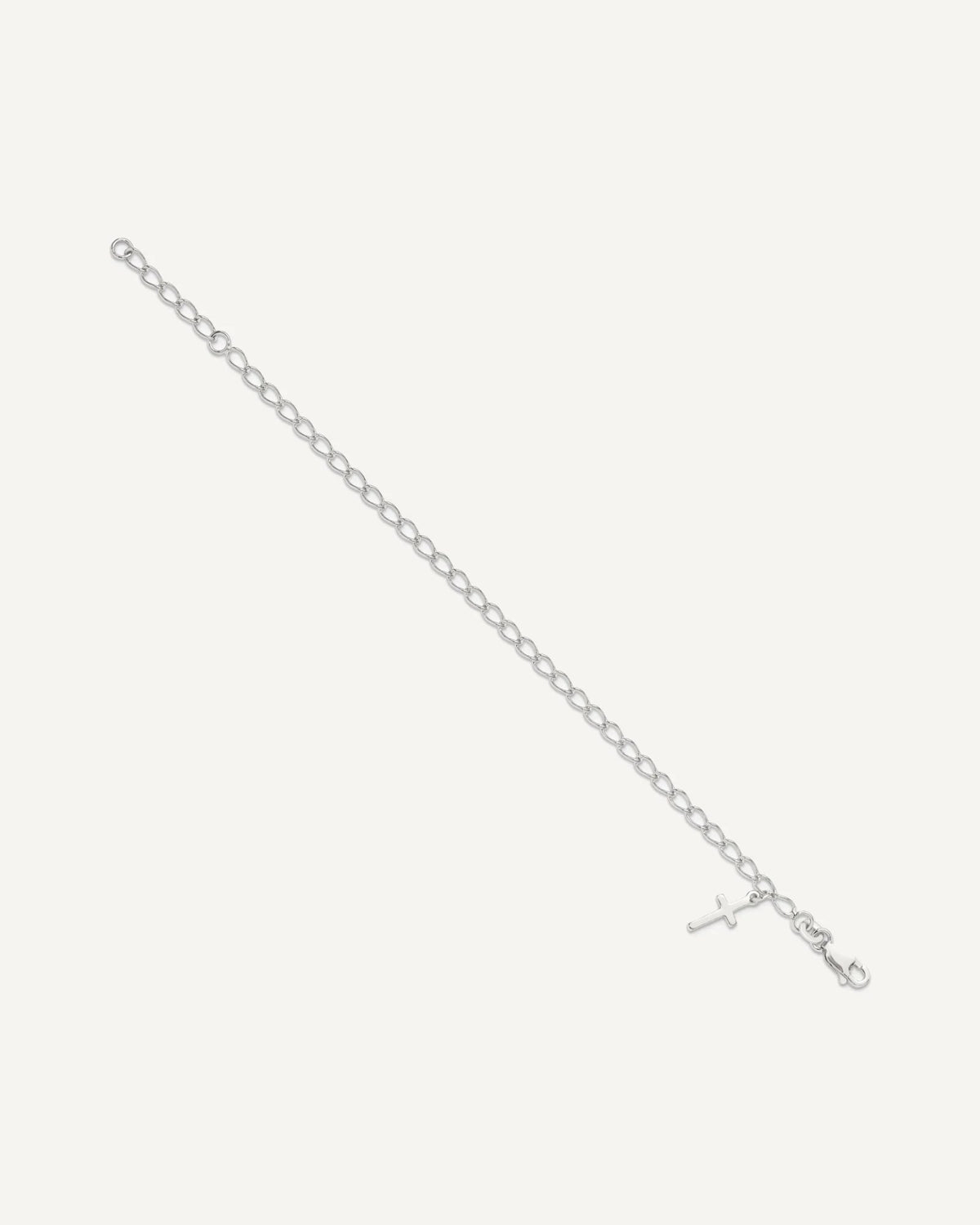 Sterling Silver Cross Childrens Bracelet – View 2