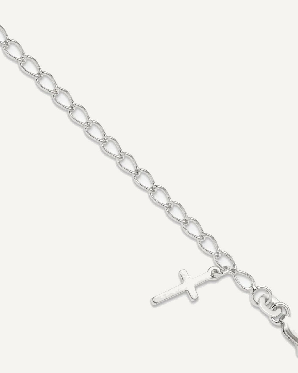 Sterling Silver Cross Childrens Bracelet – View 1