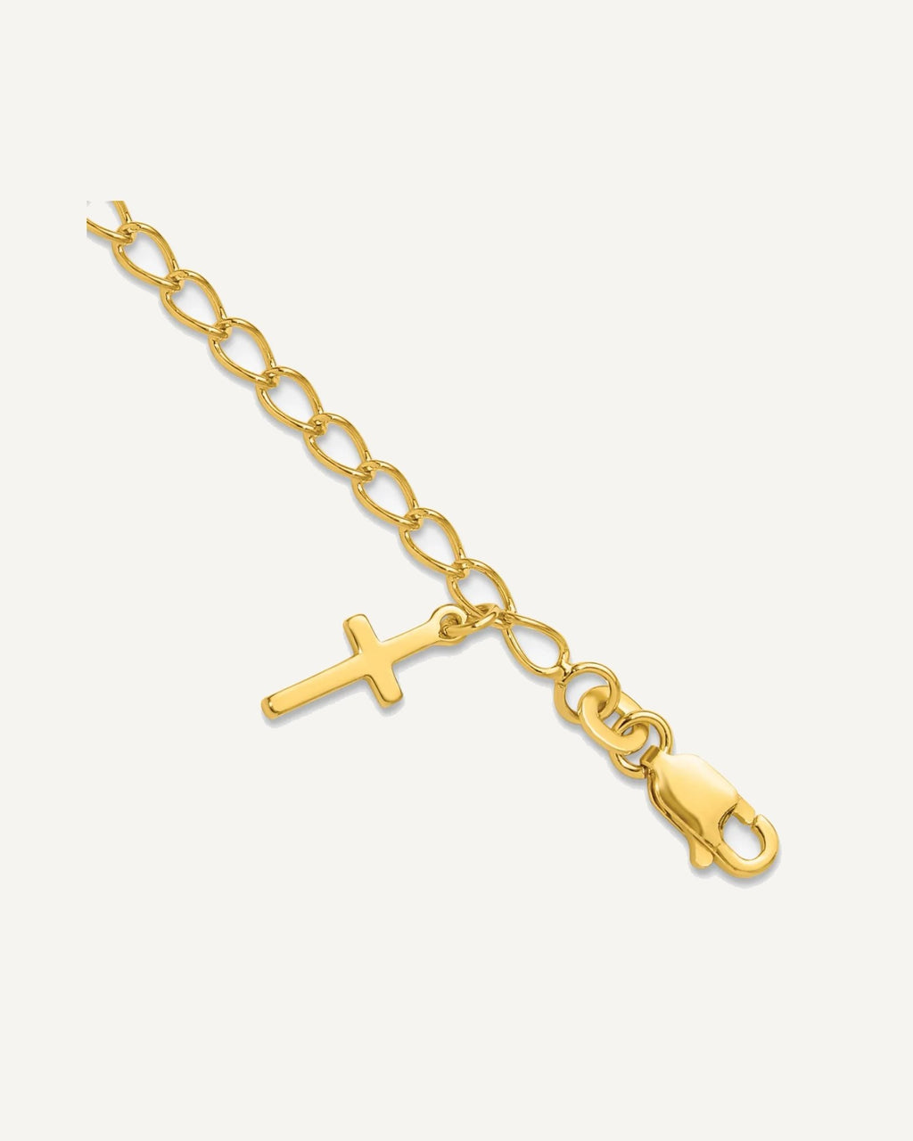 Sterling Silver Cross Childrens Bracelet – View 5