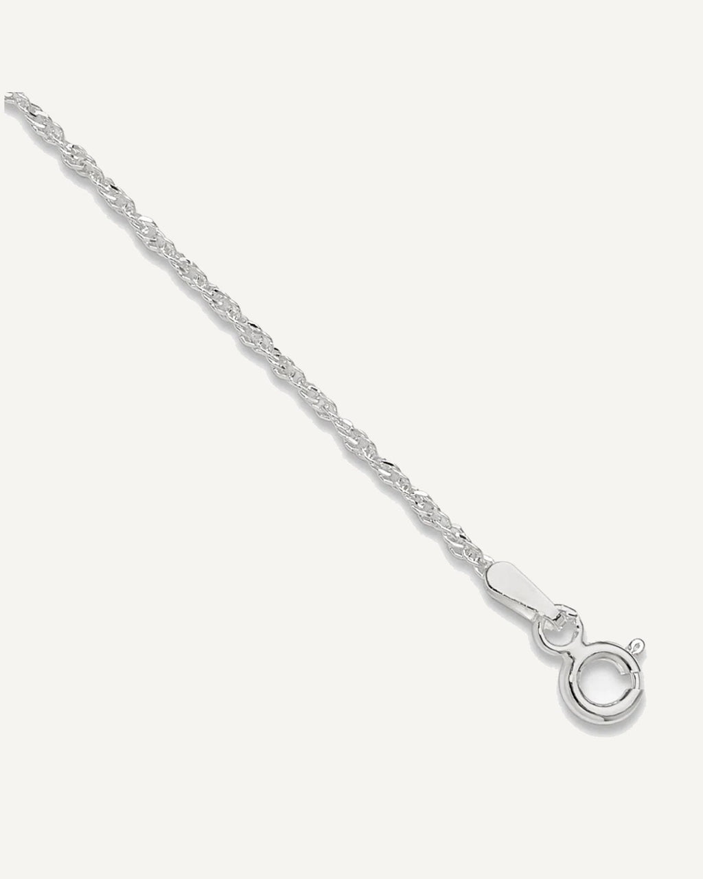 Sterling Silver 1.3mm Singapore Chain 10 inch Plus 1 inch Extender Chain - Total 11 inch Anklet – View 1