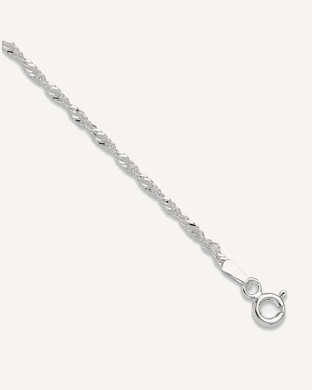 Sterling Silver 1.5mm Singapore Chain 9 inch Plus 1 inch Extender - Total 10 inch Anklet – View 1
