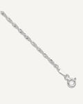 Sterling Silver 1.5mm Singapore Chain 9 inch Plus 1 inch Extender - Total 10 inch Anklet – View 1