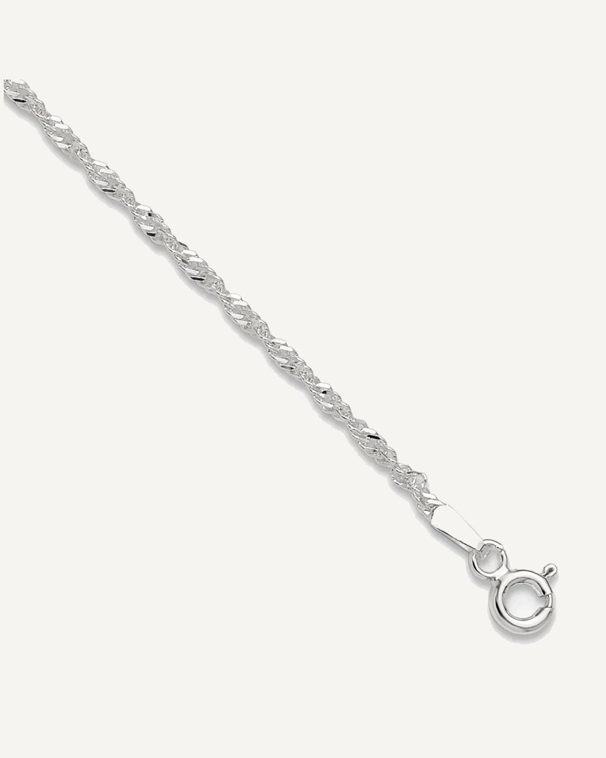 Sterling Silver 1.5mm Singapore Chain 9 inch Plus 1 inch Extender - Total 10 inch Anklet – View 1