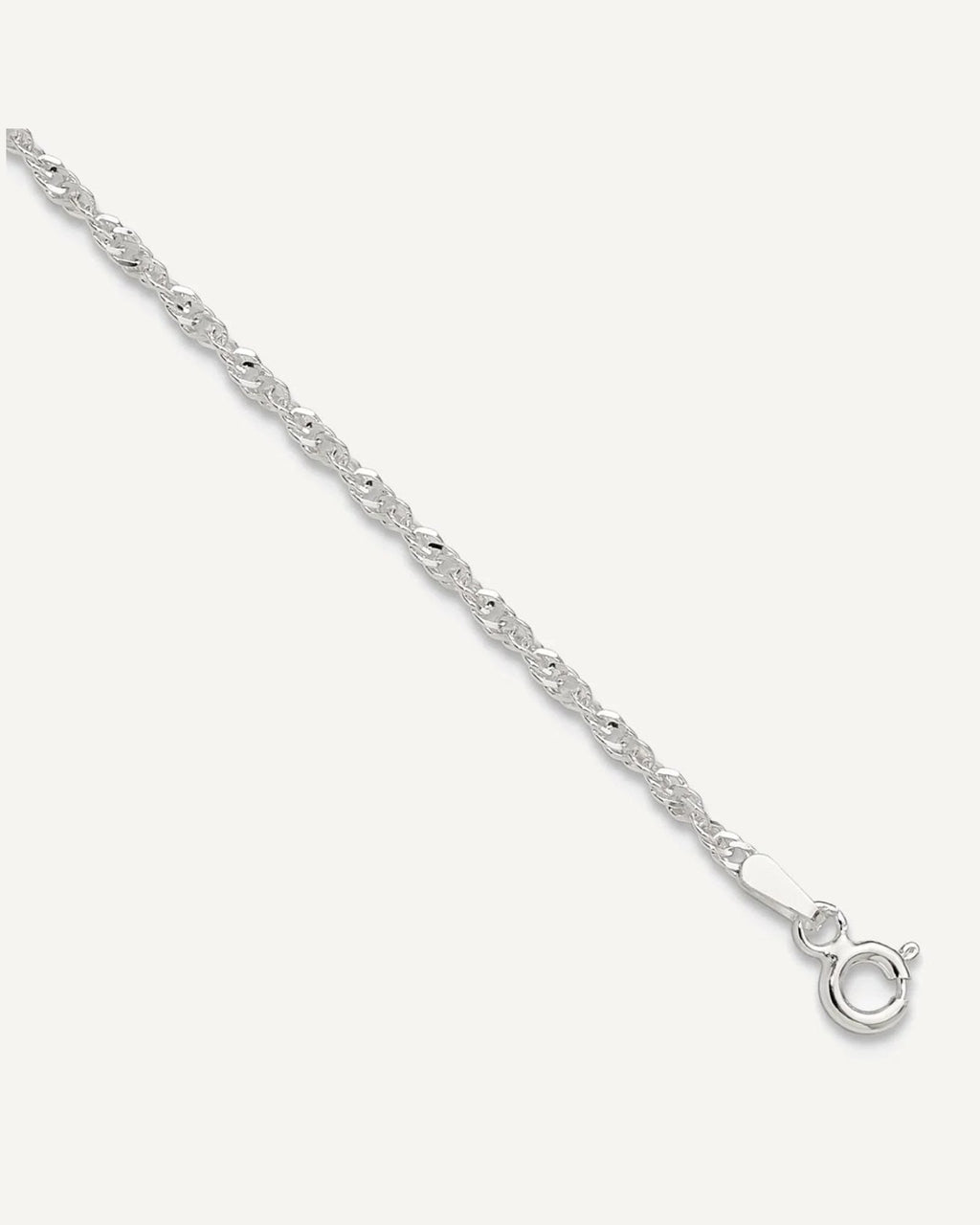 Sterling Silver 1.8mm Singapore Chain 9 inch Plus 1 inch Extender Chain - Total 10 inch Anklet – View 1