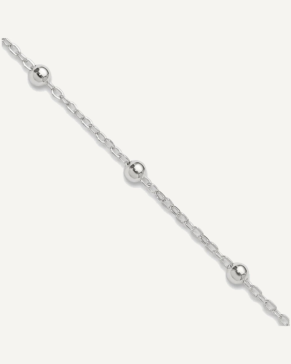 Sterling Silver 1mm Beaded Chain 10 inch Plus 1 inch Extender - Total 11 inch Anklet – View 1