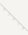 Sterling Silver Double Heart 9 inch Plus 1 inch Extender - Total 10 inch Anklet – View 1