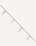 Sterling Silver Lock and Key 9 inch Plus 1 inch Extender - Total 10 inch Anklet – View 1