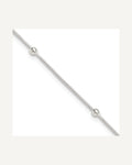 Sterling Silver Beads 5-Station 9 inch Plus 1.5 inch Extender - Total 10.5 inch Anklet – View 1