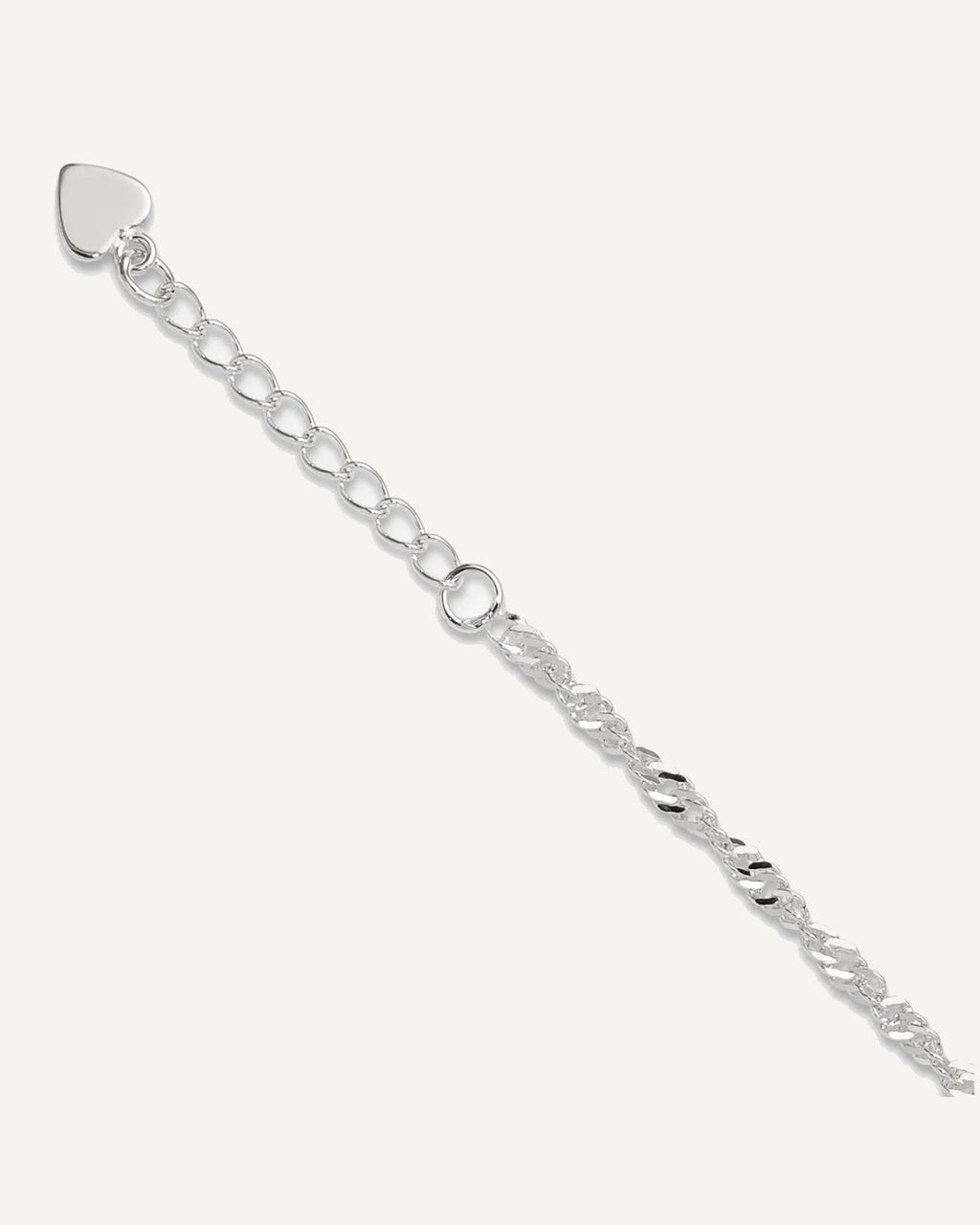 Sterling Silver 3mm Singapore Chain 10 inch Plus 1 inch Extender - Total 11 inch Anklet – View 1