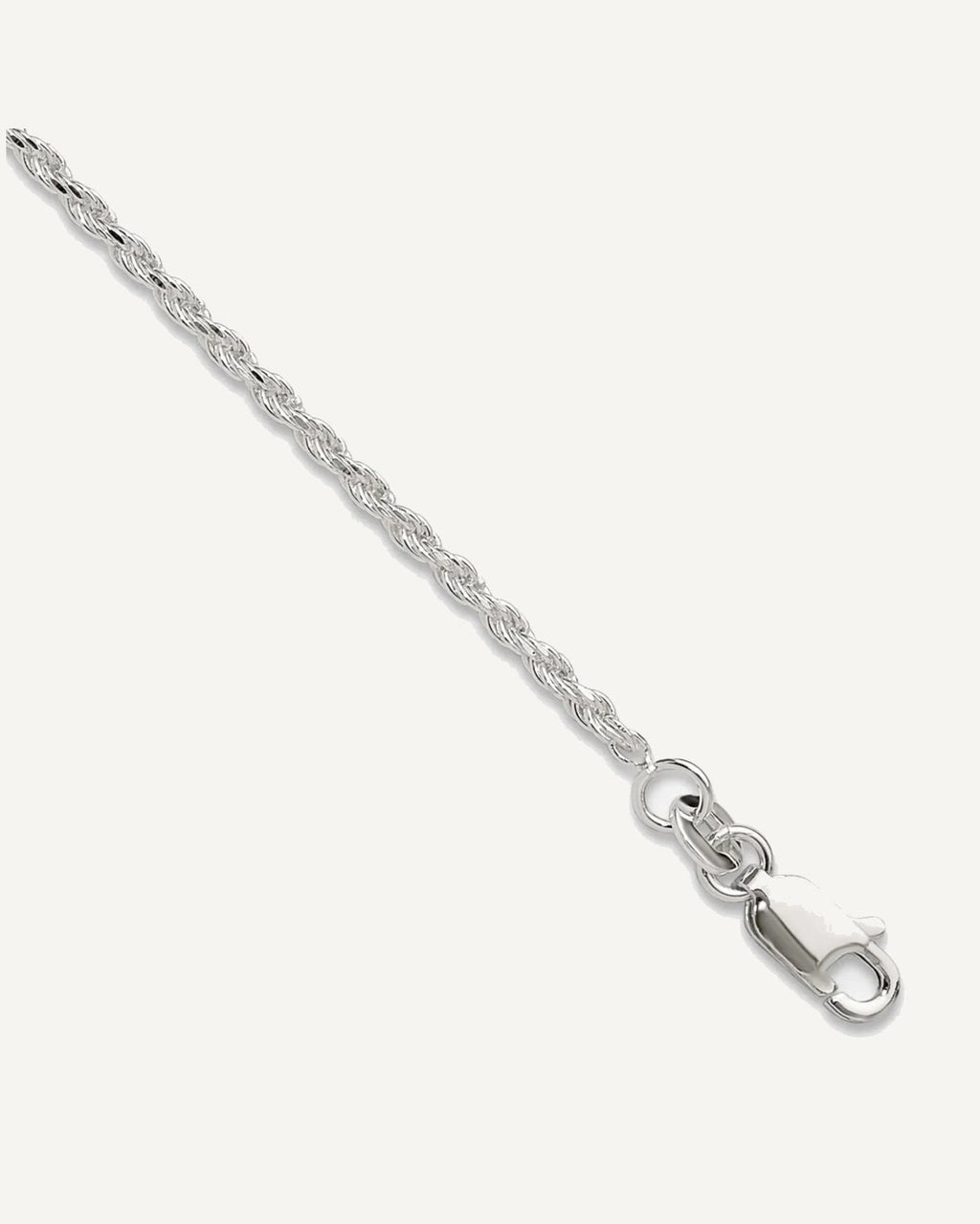 Sterling Silver 2mm Rope Chain 10 inch Plus 1 inch Extender - Total 11 inch Anklet – View 1