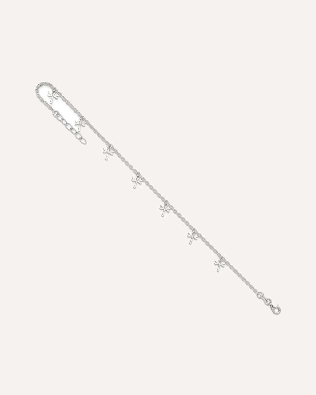 Sterling Silver Dragonfly Charms 9 inch Plus 1 inch Extender - Total 10 inch Anklet – View 7