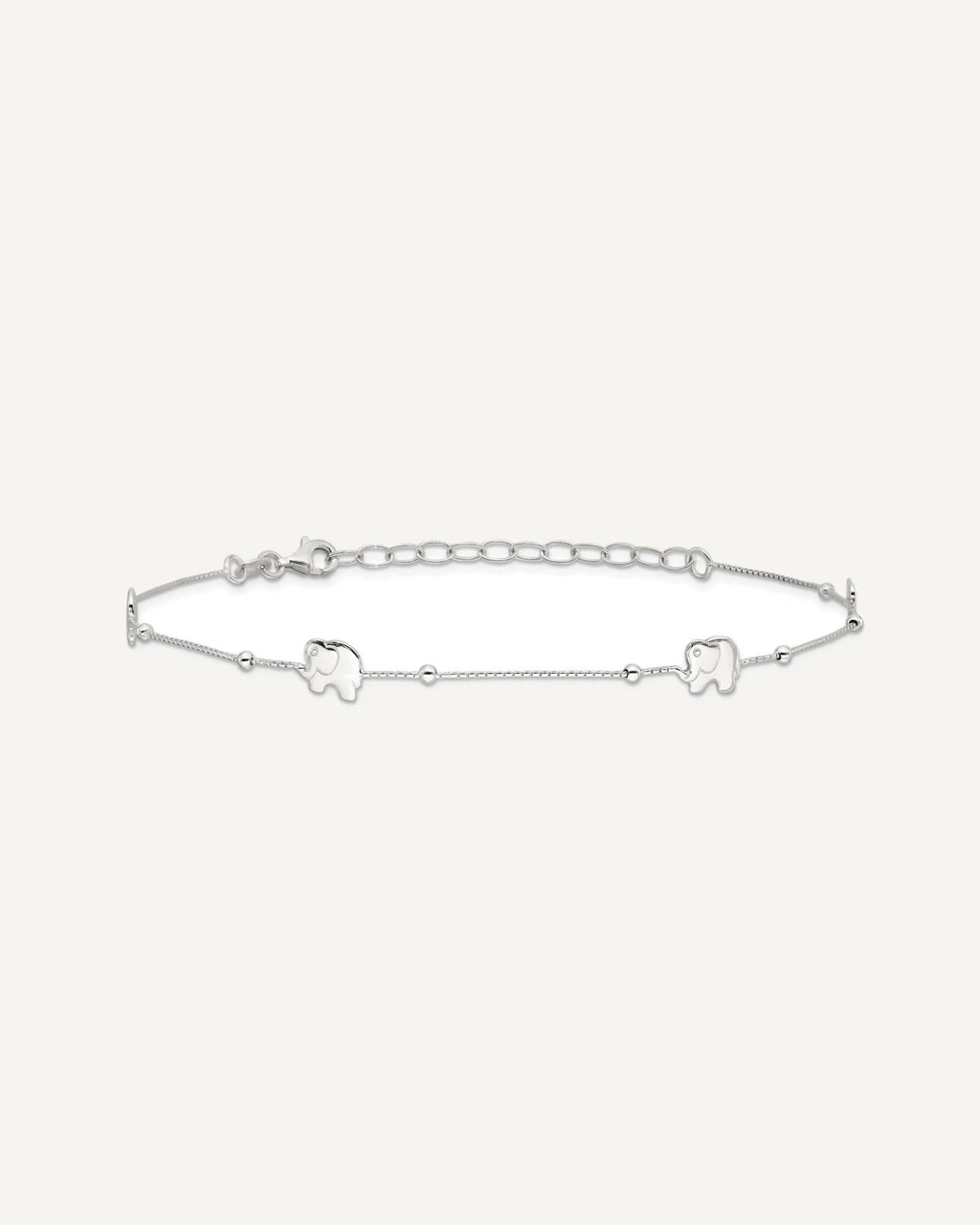 Sterling Silver Elephant 9 inch Plus 2 inch Extender - Total 11 inch Anklet – View 4