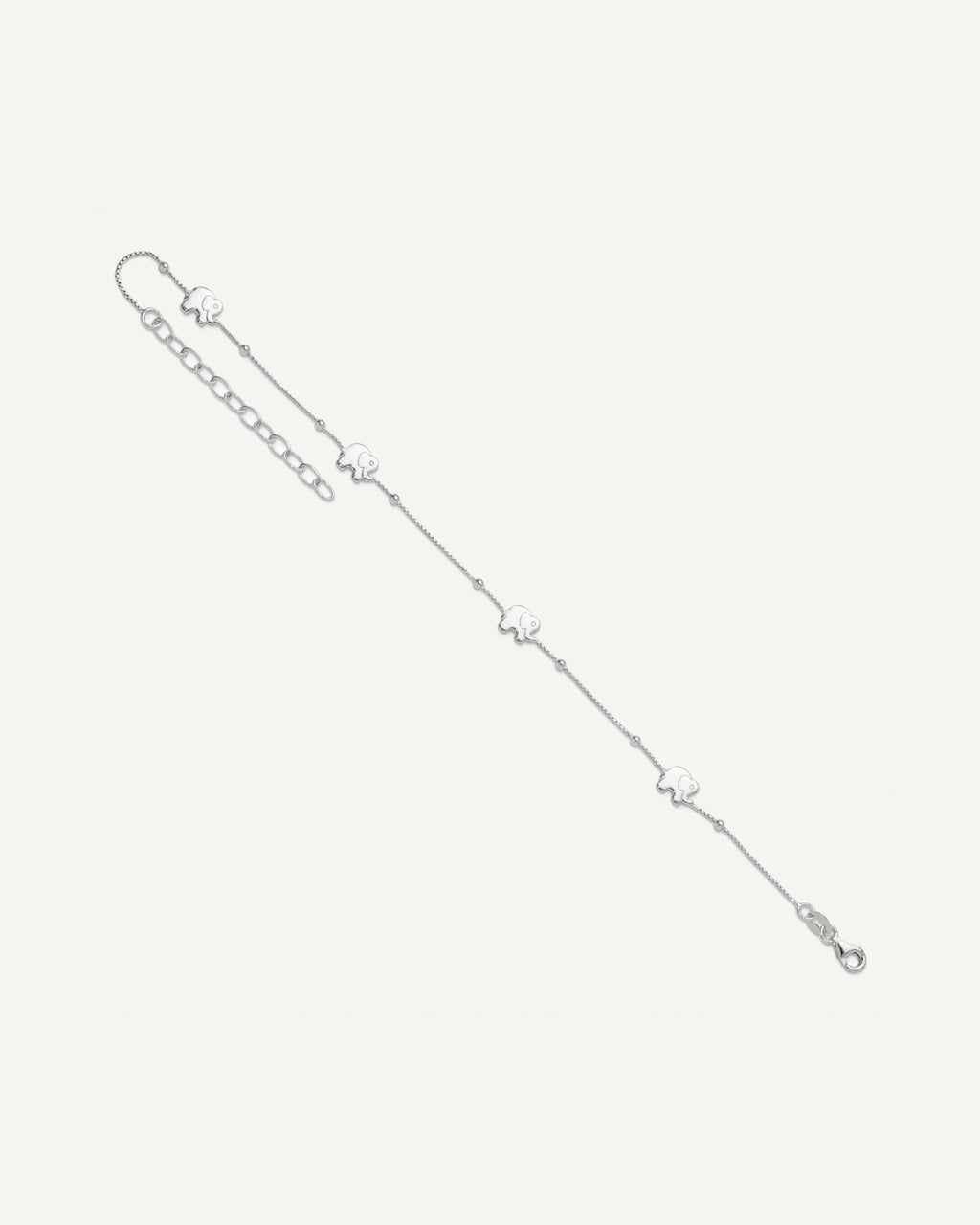 Sterling Silver Elephant 9 inch Plus 2 inch Extender - Total 11 inch Anklet – View 7