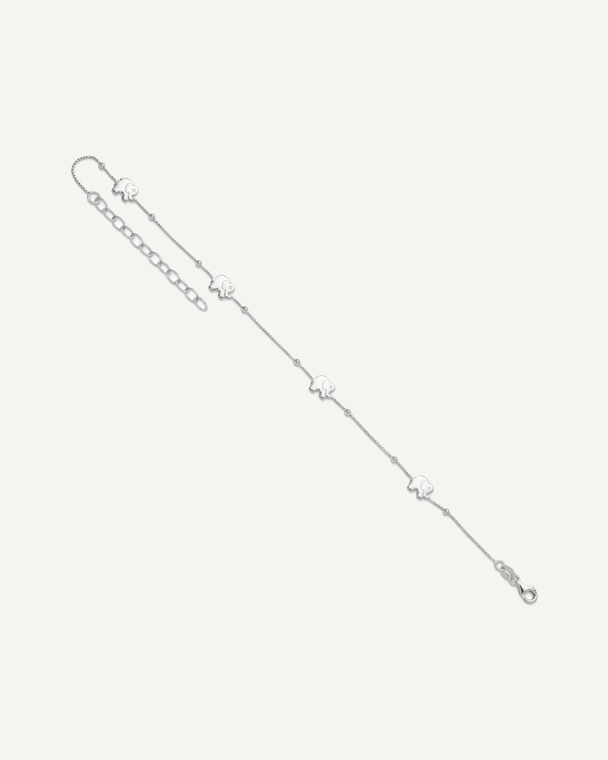 Sterling Silver Elephant 9 inch Plus 2 inch Extender - Total 11 inch Anklet – View 7