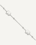 Sterling Silver Elephant 9 inch Plus 2 inch Extender - Total 11 inch Anklet – View 1