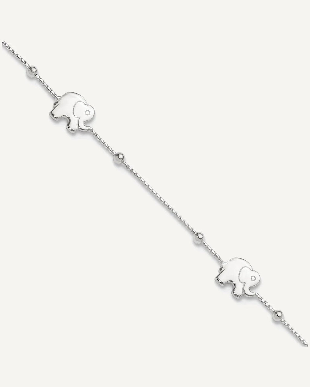 Sterling Silver Elephant 9 inch Plus 2 inch Extender - Total 11 inch Anklet – View 1