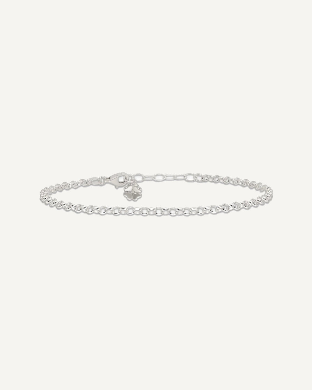 Sterling Silver Clover Dangle 9 inch Plus 1 inch Extender - Total 10 inch Anklet – View 4