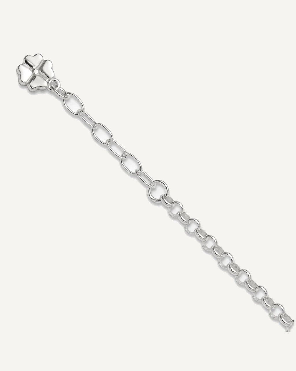 Sterling Silver Clover Dangle 9 inch Plus 1 inch Extender - Total 10 inch Anklet – View 1