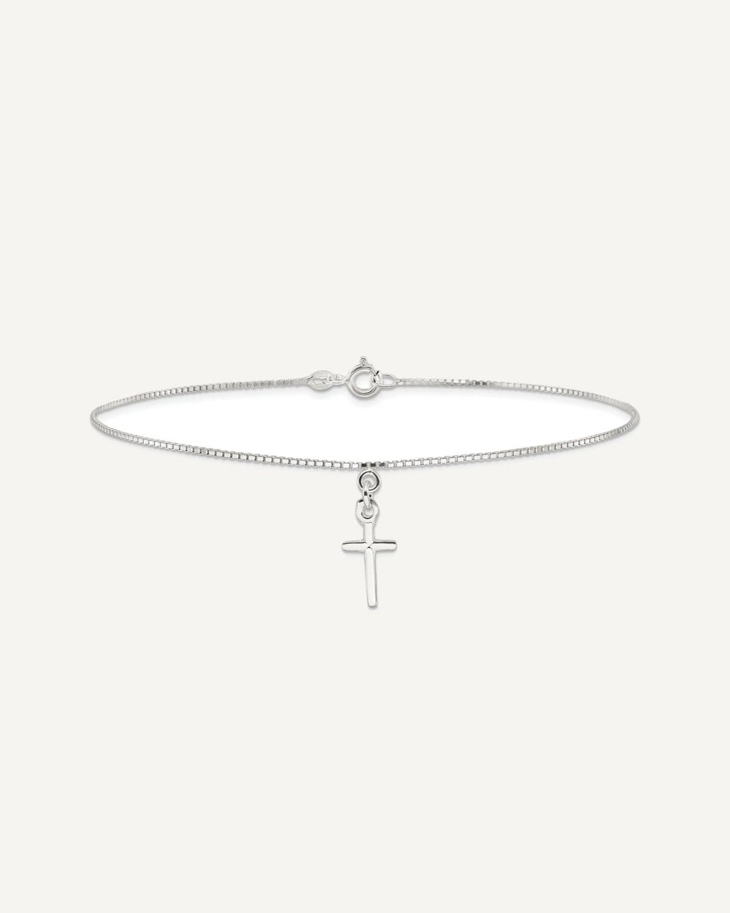 Sterling Silver Cross Anklet – View 3