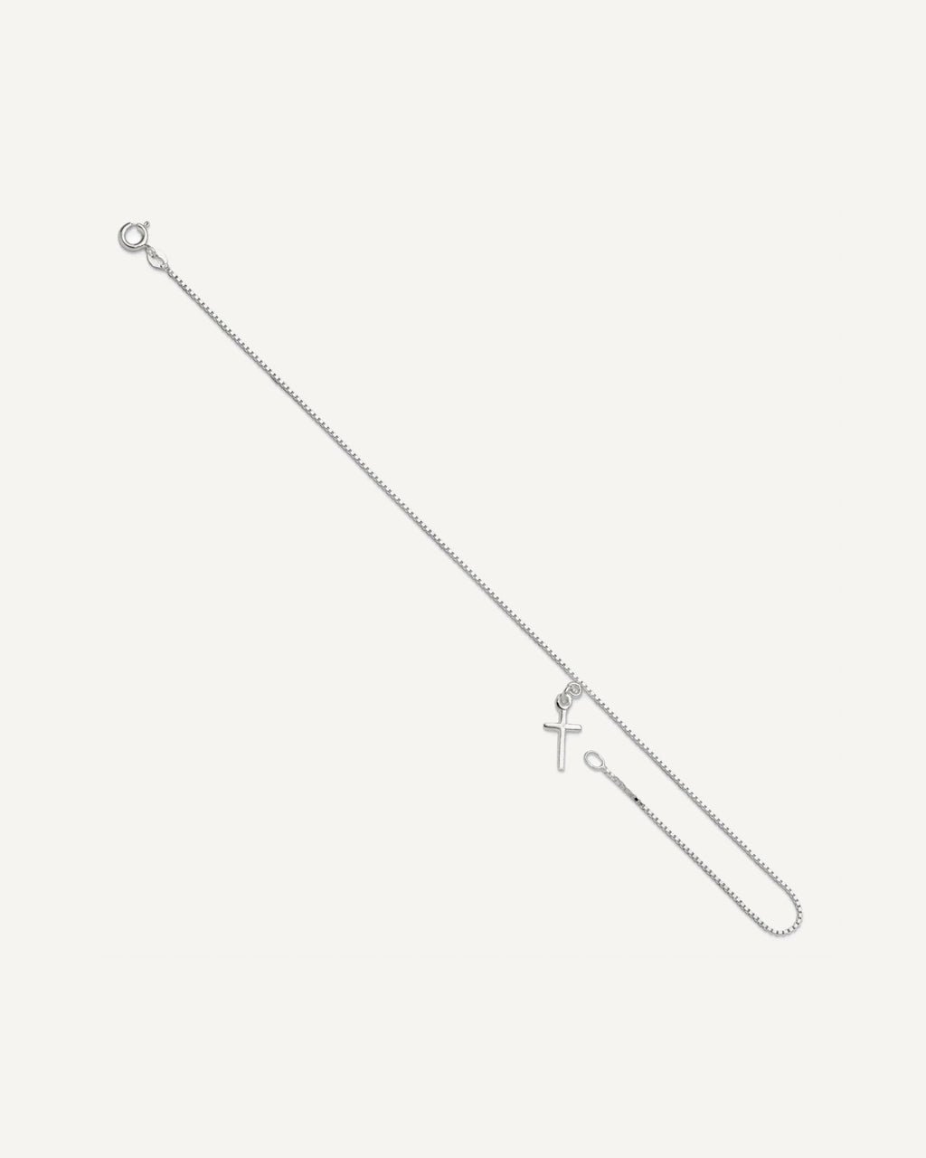 Sterling Silver Cross Anklet – View 4