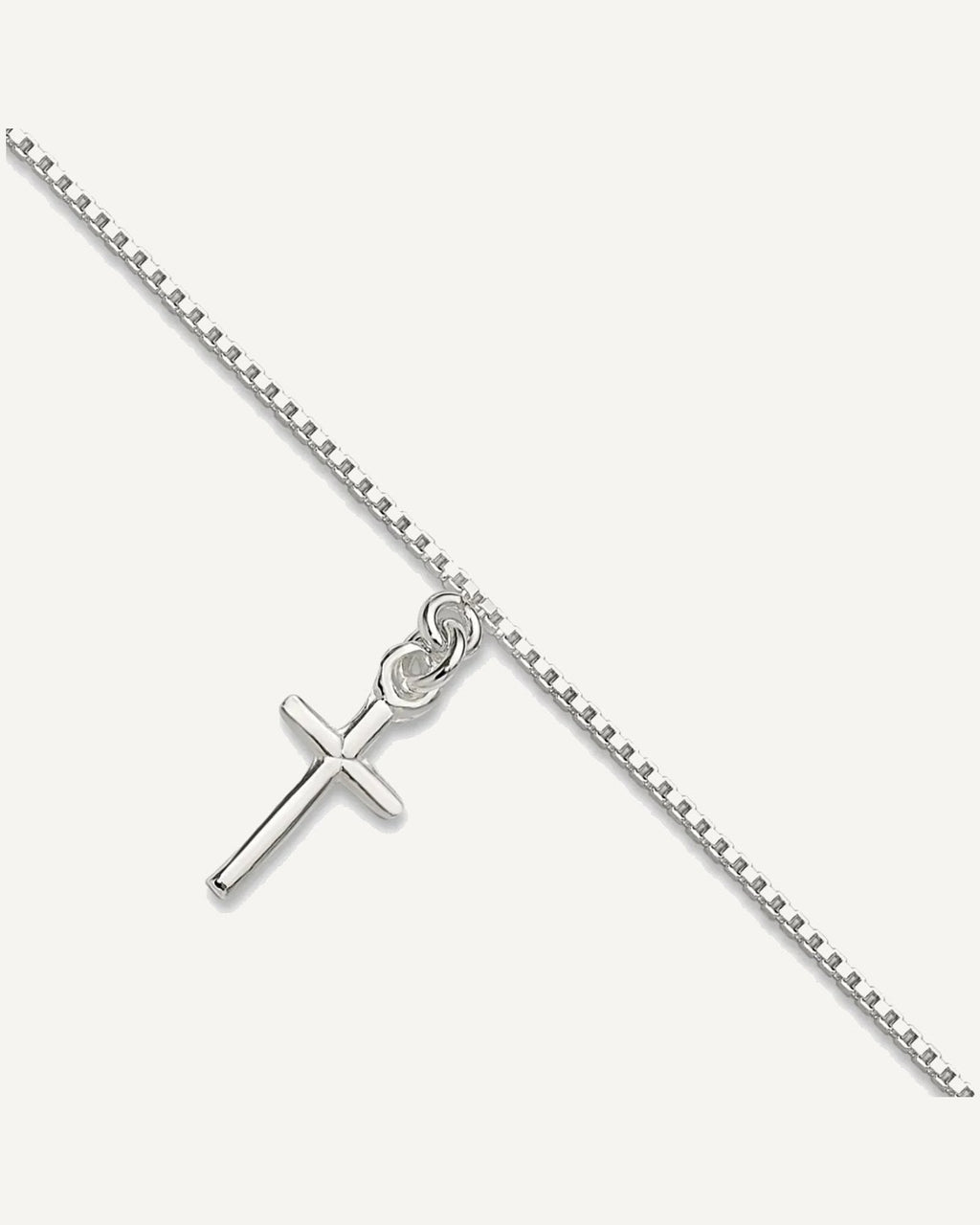 Sterling Silver Cross Anklet – View 1