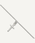 Sterling Silver Cross Anklet – View 1