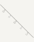 Sterling Silver Stars 9 inch Plus 1 inch Extender - Total 10 inch Anklet – View 1
