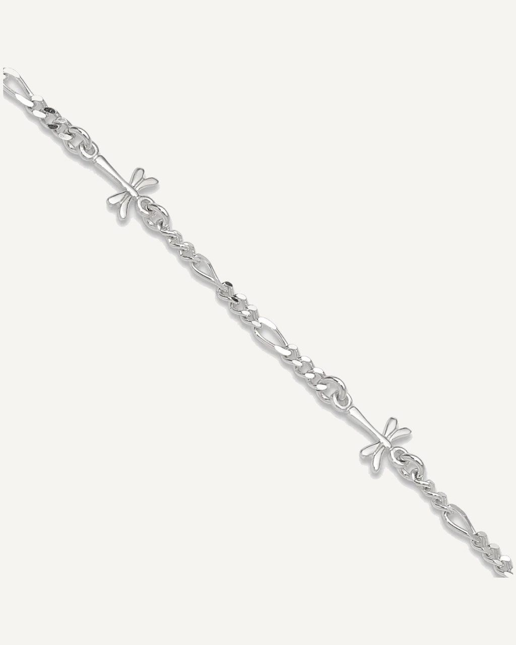 Sterling Silver Dragonflies 8 inch Plus 1 inch Extender - Total 9 inch Anklet – View 1