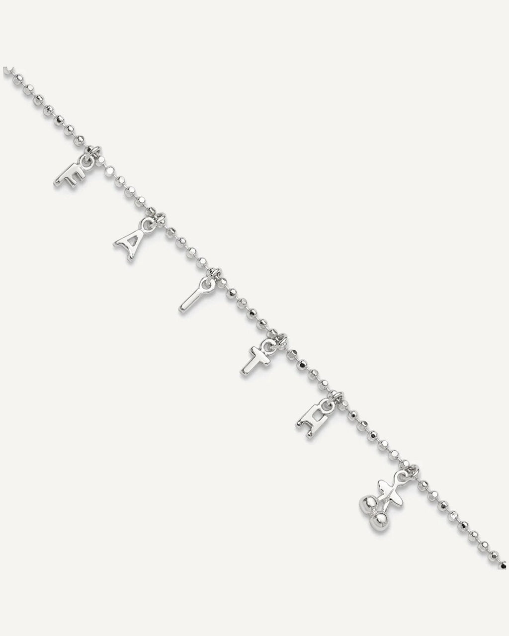 Sterling Silver FAITH Letters 10 inch Plus 1 inch Extender - Total 11 inch Anklet – View 1