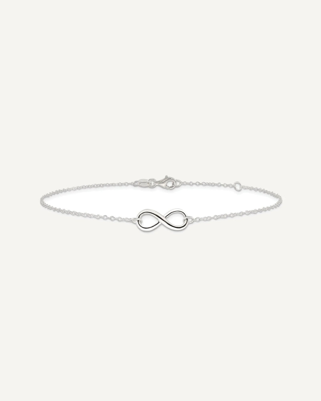 Sterling Silver Infinity 10 inch Plus 1 inch Extender - Total 11 inch Anklet – View 3