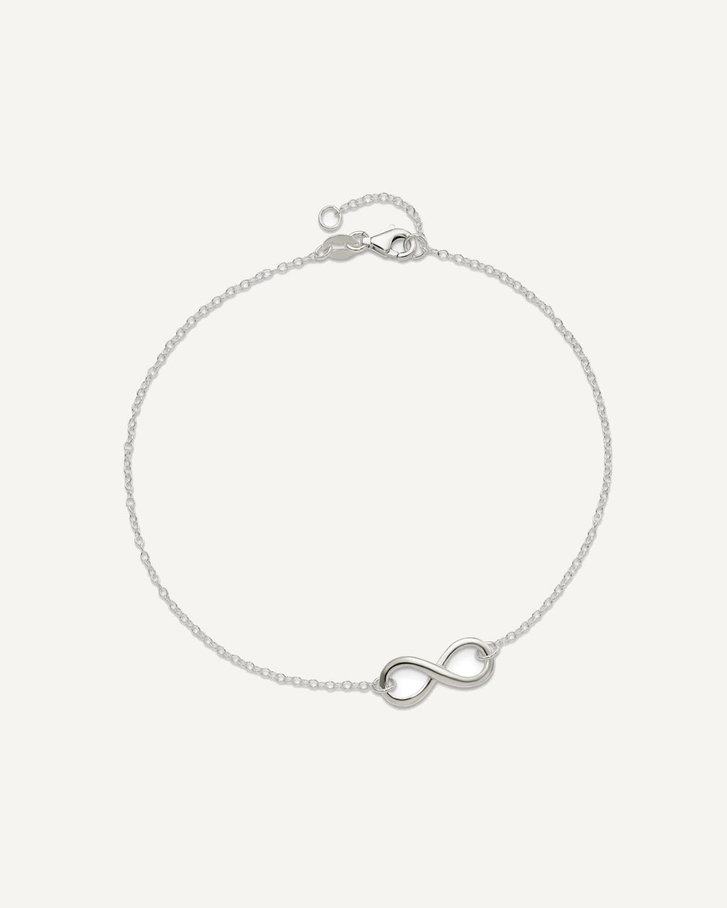 Sterling Silver Infinity 10 inch Plus 1 inch Extender - Total 11 inch Anklet – View 4