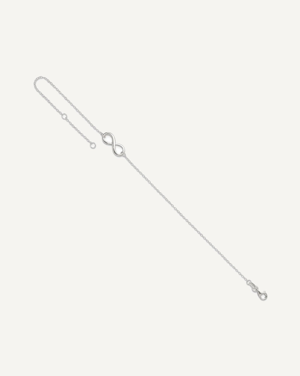 Sterling Silver Infinity 10 inch Plus 1 inch Extender - Total 11 inch Anklet – View 5