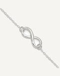 Sterling Silver Infinity 9 inch Plus 1 inch Extender - Total 10 inch Anklet – View 1