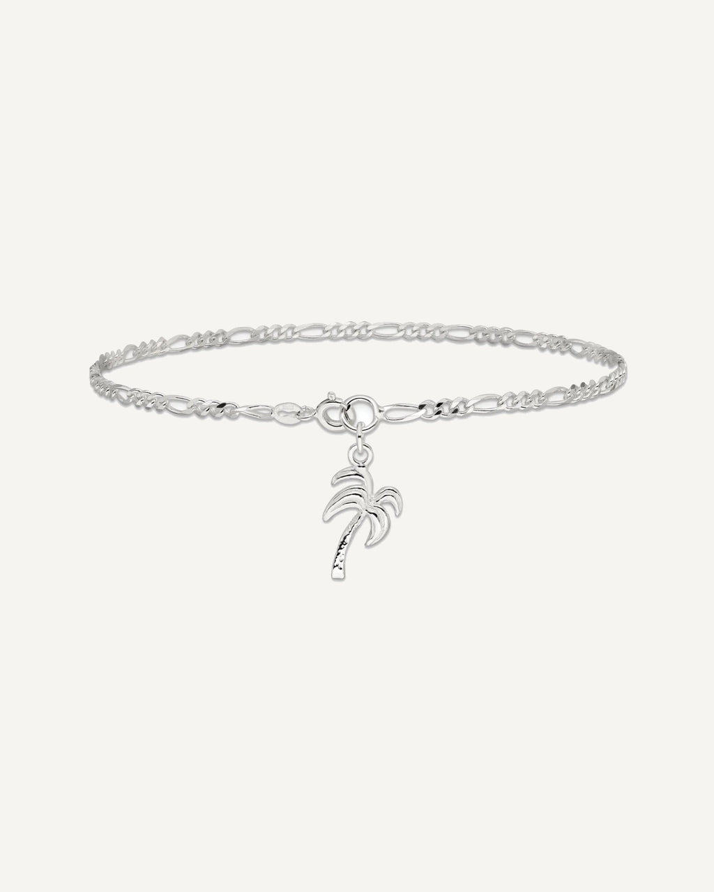 Sterling Silver Palm Tree Anklet – View 3