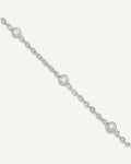 Sterling Silver Bezel CZ 8-Station 8.75 inch Plus 1 inch extender - Total 9.75 inch Anklet – View 1