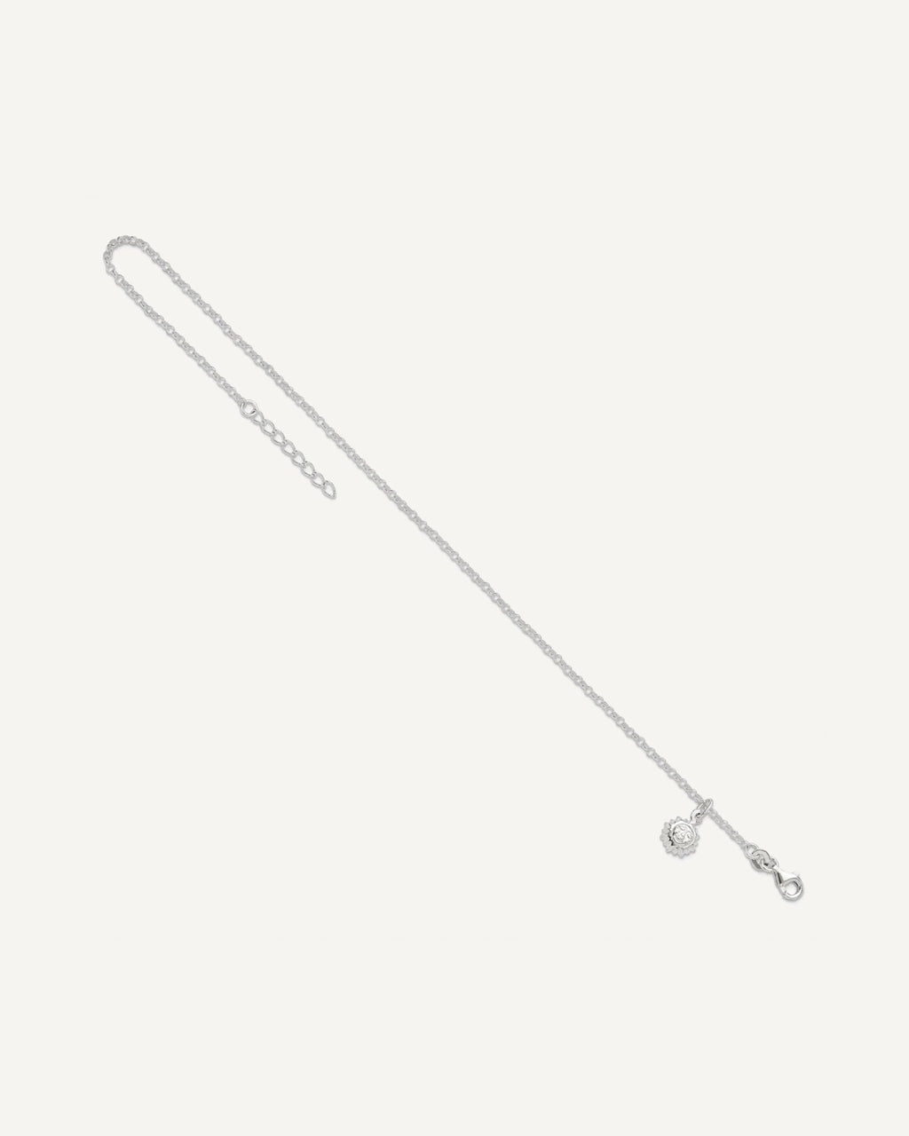 Sterling Silver Sun Charm 10 inch Plus 1 inch Extender - Total 11 inch Anklet – View 5