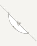 Sterling Silver Butterfly and Beads 2-Strand 9 inch Plus 1 inch Extender - Total 10 inch Anklet – View 1