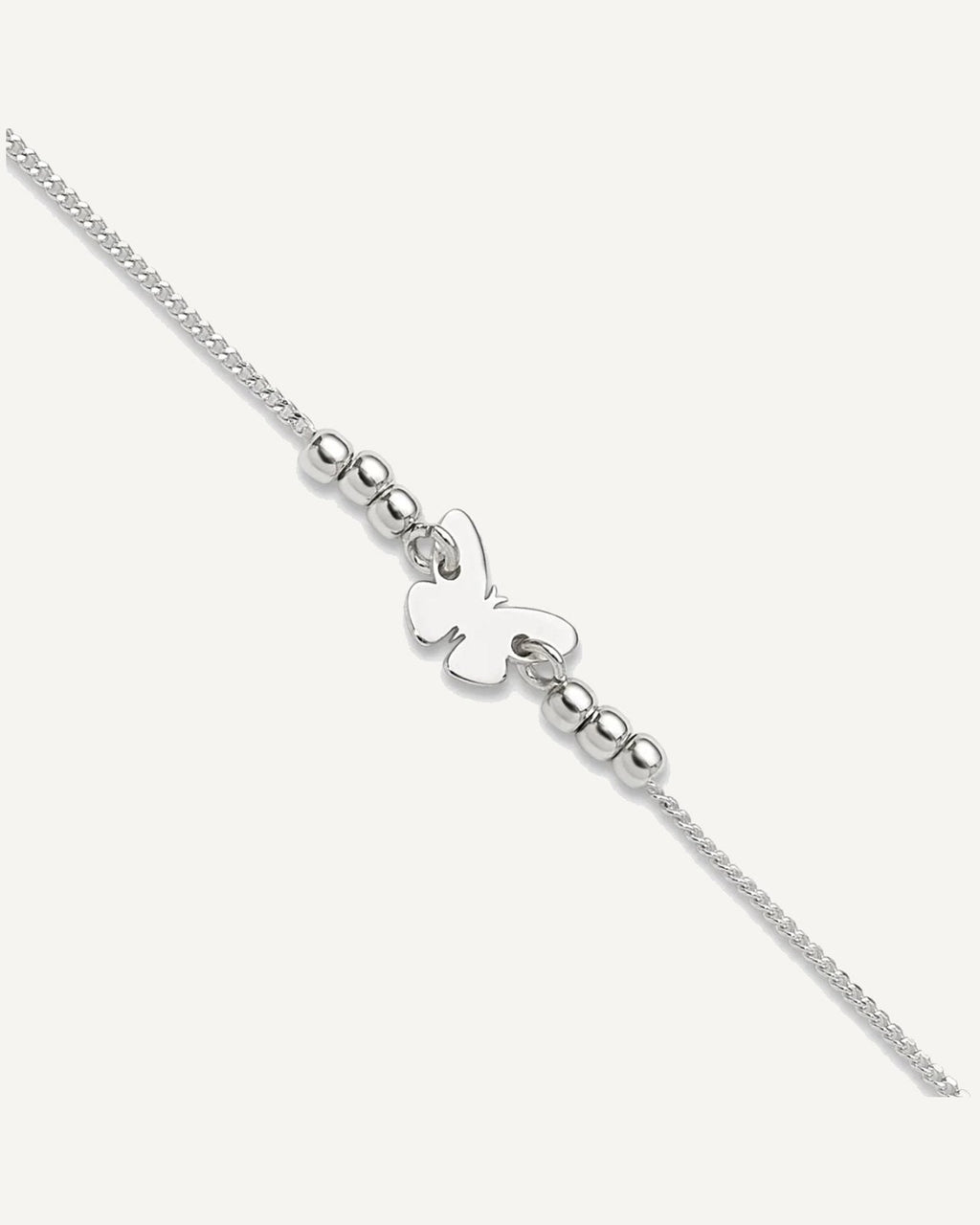 Sterling Silver Butterfly 9 inch Plus 1 inch Extender - Total 10 inch Anklet – View 1