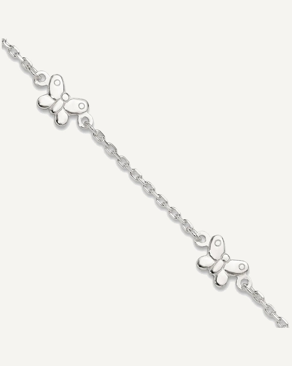Sterling Silver Butterflies 9 inch Plus 1 inch Extender - Total 10 inch Anklet – View 1