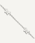 Sterling Silver Butterflies 9 inch Plus 1 inch Extender - Total 10 inch Anklet – View 1