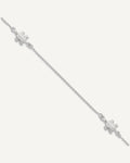 Sterling Silver Turtle 3-Station 9 inch Plus 1 inch Extender - Total 10 inch Anklet – View 1